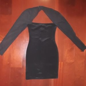 Black nylon stretch dress